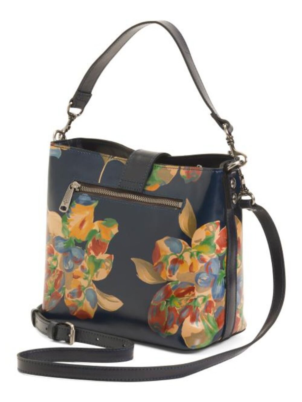 PATRICIA NASH Leather Irving Top Handle Bucket With Crossbody Strap - Picture 3 of 5